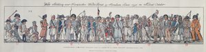 Franske soldater i Tyskland, 1795 (fargegravering) av French School
