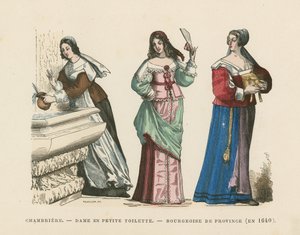 Franske kvinnekostymer, 1600-tallet av French School