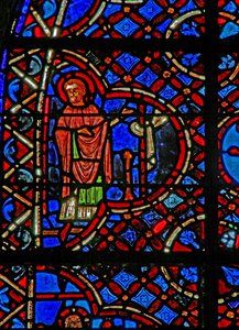 Fra vindu w12, det barmhjertige samaritanske vindu, en apostel av French School