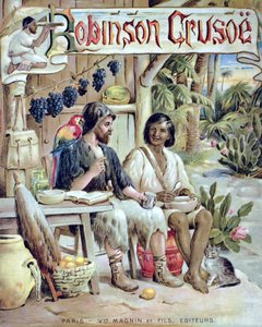 Forsiden av Robinson Crusoe av French School