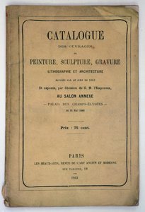 Forsiden av katalogen for Salon des Refuses, 1863 av French School