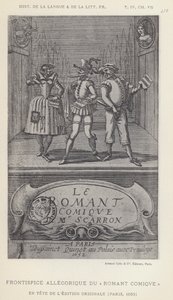 Allegorical Frontispice Of The Romance Comique (litho) av French School