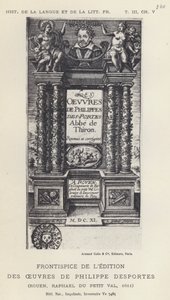 Frontispice av utgaven av verkene til Philippe Desportes (litho) av French School