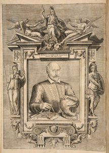 Frontispice, fra The Diverse Et Artificiose Machine av Captain Agostino Ramelli, pub. 1588 Engra av French School