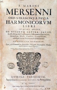 Frontispiece av Universal Harmony av Marin Mersenne av French School