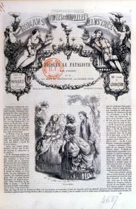 Frontispice av en samling romaner og historier med Jacques le Fataliste av Diderot, utgitt i Paris i 1849 av French School