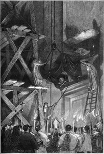 Funeral of Pope Pius Ix (Pio) (1792-1878): the burial of the body in St. Peter
