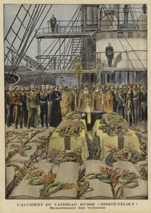 Begravelse av ofre for ulykken om bord på det russiske slagskipet Sissoi Veliky, 1897