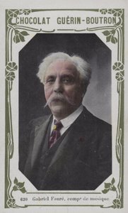 Gabriel Faure , musikkkomponist (farget bilde) av French School