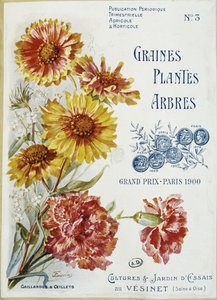 Gaillardes og nelliker - Forside til magasinet "Seeds Plants Trees", nr. 3 av French School