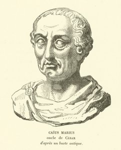 Gaius Marius, onkel til Julius Caesar (gravering) av French School