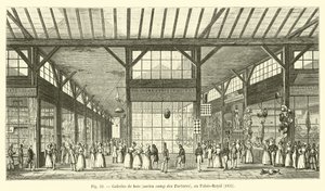 Tregallerier, tidligere leir for tartarene, ved Palais-Royal, 1825 av French School
