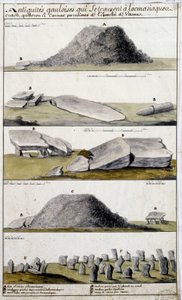 Galliske antikviteter lokalisert i Locmariaquer, Crash, Quiberon og Carnac, prestegjeld i Eveche de Vanne - i "" Historisk, topografisk og naturlig beskrivelse av Bretagne"" av Robien av French School