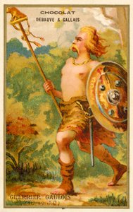 Gallisk kriger, 390 f.Kr. (chromolitho) av French School