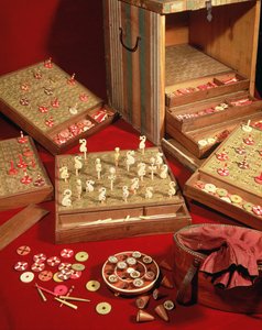 Game of Dauphin lotto oppfunnet av Louis XIV (1638-1715) (tre og elfenben)