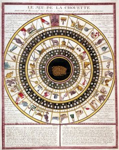 Game of the Owl, bilde av Epinal fra 1800-tallet. av French School