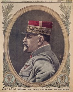 General Berthelot, sjef for den franske militærmisjonen i Romania, forsideillustrasjon fra Le Petit Journal, bilagsillustre, 3. desember 1916 av French School