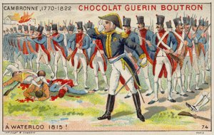 General Cambronne i slaget ved Waterloo av French School