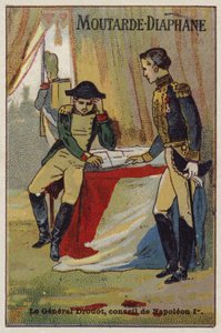General Drouot gir Napoleon råd av French School