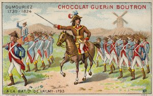 General Dumouriez i slaget ved Valmy av French School