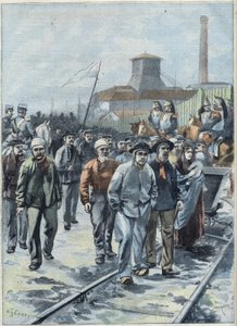 General strike for minors in Northern France, in " Le Petit Parisien”” av French School