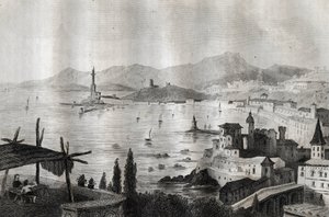 Genova - Genes - Genoa - Engraving from “” Picturesque Italy”” by M. de Norvins, Ch. Nodier 1834-1836. av French School