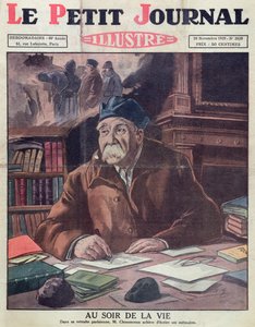 Georges Clemenceau (1841-1929) i alderdom, forside av Le Petit Journal 10. november 1929 av French School