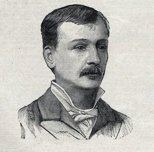 Georges Courteline, ved hans virkelige navn Georges Victor Marcel Moinaux (1858-1929), fransk romanforfatter og dramatiker, i "Le Petit Parisien"" av French School