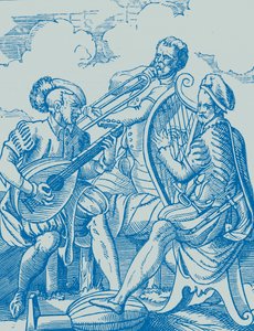 Tyske musikere som spiller lut og gitar av French School