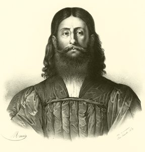 Giorgione, portrett (gravering) av French School