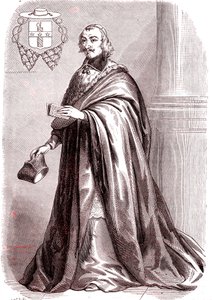Giulio Raimondo Mazzarino, fransk kardinal og diplomat fra italiensk opprinnelse.1865 (gravering) av French School