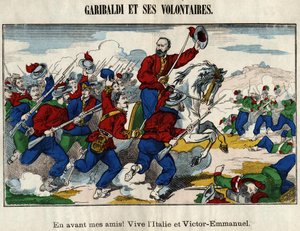 Giuseppe Garibaldi and Volunteers av French School
