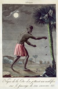 Gold Coast slave kaster en forbannelse på ruten til fienden av French School