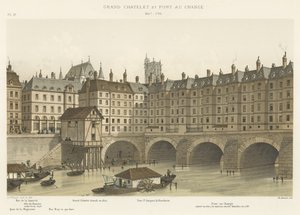 Grand Chatelet og Pont au Change, 1647-1788 av French School
