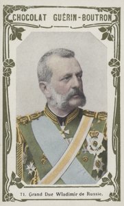 Storhertug Vladimir av Russland (farget bilde) av French School