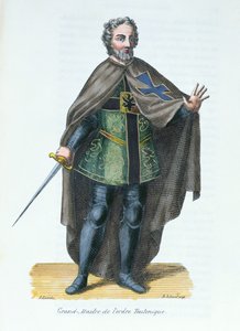 Stormester i den teutoniske orden, illustrasjon fra Histoire et Costumes des Ordres Monastiques av Pierre Helyot (1660-1716), 1842 av French School