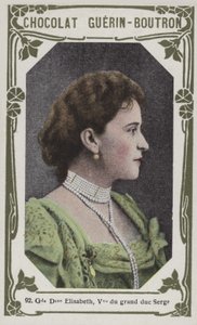 Storhertuginne Elisabeth, enke etter storhertug Serge (farget bilde) av French School