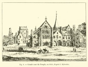 Den store gårdsplassen til tempelet, i 1650; etter I Sylvester av French School