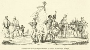 Etsning av Duplesi-Bertaux (gravering) av French School