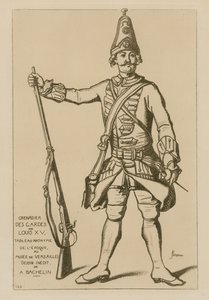 Grenader av vaktene til Louis XV av French School