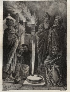 Guebre (eller Zoroastrian) nær Baku (Baku, Aserbajdsjan) - Fireworshippers - New National Encyclopedia av Maurice La Charest - 1870 - av French School