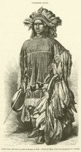 Lipan-kriger som døde i kamp i Mexico, 1842 (gravering) av French School