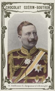 Wilhelm II, keiser av Tyskland (farget bilde) av French School