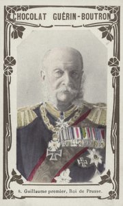 William I, konge av Preussen (farget bilde) av French School