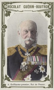 William I, konge av Preussen (farget bilde) av French School