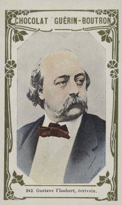 Gustave Flaubert, forfatter (farget bilde) av French School
