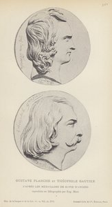 Gustave Planche og Theophile Gautier (litho) av French School