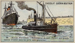 Harbor Tug (Chromolitho) av French School