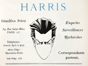 Harris - Privatdetektiv (pochoir-trykk) av French School