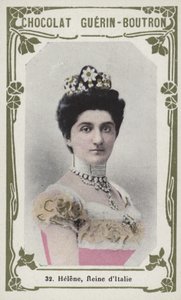 Helene, Reine dItalie (farget bilde) av French School